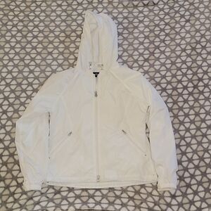 Eddie Bauer Classic Lined & Hooded Windbreaker Lightweight Packable Jacket Sz S